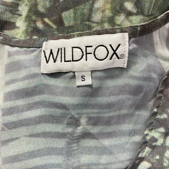 Wildfox Palm Jungle‎ Breezy Graphic Logo Tank Top Green Semi Sheer Size US Small - Picture 12 of 12